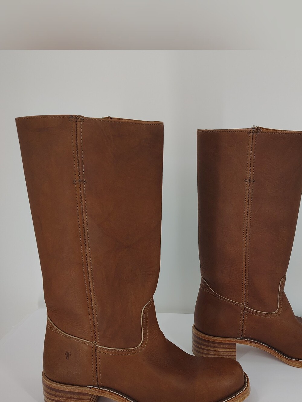 Frye Campus 14L Saddle Leather Tall Riding Boots Size 11 - Picture 7 of 14